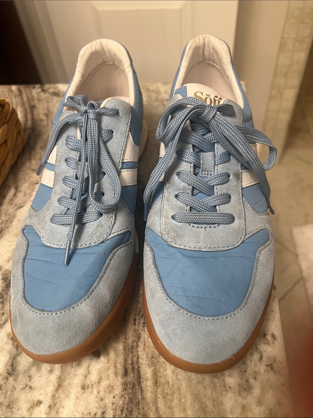 Söfft Women’s Light Blue Suede Trimmed Sneakers